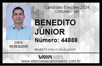 Candidato BENEDITO JÚNIOR 2024 - CORUMBÁ - Eleições