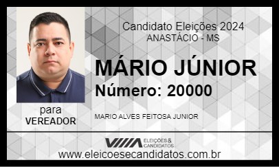 Candidato MÁRIO JÚNIOR  2024 - ANASTÁCIO - Eleições