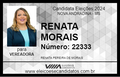 Candidato RENATA MORAIS 2024 - NOVA ANDRADINA - Eleições