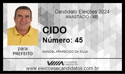 Candidato CIDO 2024 - ANASTÁCIO - Eleições