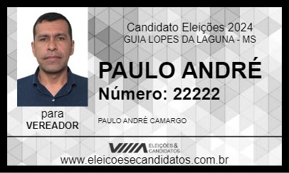 Candidato PAULO ANDRÉ 2024 - GUIA LOPES DA LAGUNA - Eleições