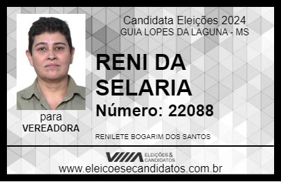 Candidato RENI DA SELARIA 2024 - GUIA LOPES DA LAGUNA - Eleições