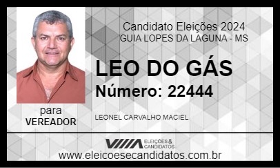 Candidato LEO DO GÁS 2024 - GUIA LOPES DA LAGUNA - Eleições