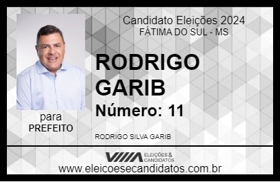 Candidato RODRIGO GARIB 2024 - FÁTIMA DO SUL - Eleições