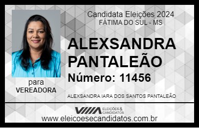 Candidato ALEXSANDRA PANTALEÃO 2024 - FÁTIMA DO SUL - Eleições