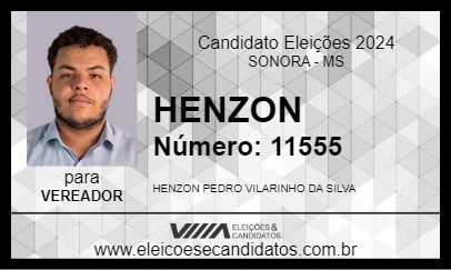 Candidato HENZON 2024 - SONORA - Eleições