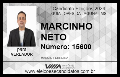 Candidato MARCINHO NETO 2024 - GUIA LOPES DA LAGUNA - Eleições