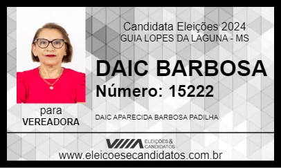 Candidato DAIC BARBOSA 2024 - GUIA LOPES DA LAGUNA - Eleições