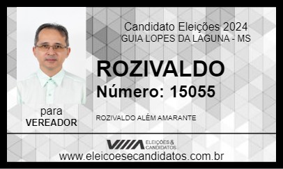 Candidato ROZIVALDO 2024 - GUIA LOPES DA LAGUNA - Eleições