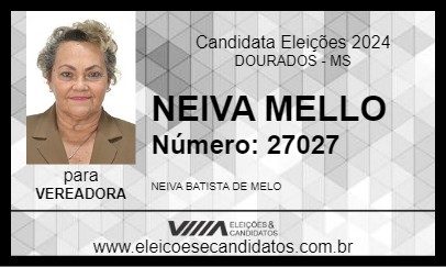 Candidato NEIVA MELLO 2024 - DOURADOS - Eleições