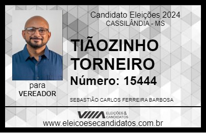 Candidato TIÃOZINHO TORNEIRO 2024 - CASSILÂNDIA - Eleições