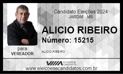 Candidato ALICIO RIBEIRO 2024 - JARDIM - Eleições