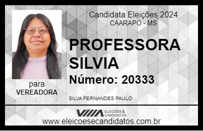 Candidato PROFESSORA SILVIA 2024 - CAARAPÓ - Eleições