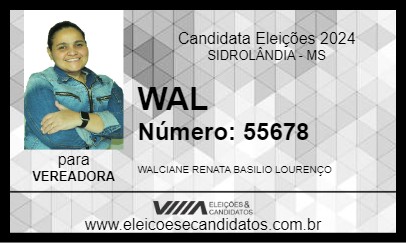 Candidato WAL 2024 - SIDROLÂNDIA - Eleições