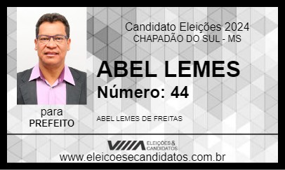 Candidato ABEL LEMES 2024 - CHAPADÃO DO SUL - Eleições