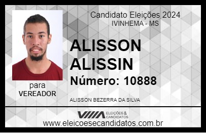 Candidato ALISSON ALISSIN 2024 - IVINHEMA - Eleições