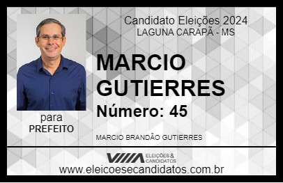 Candidato MARCIO GUTIERRES 2024 - LAGUNA CARAPÃ - Eleições