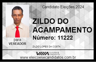 Candidato ZILDO DO ACAMPAMENTO 2024 - PARANHOS - Eleições