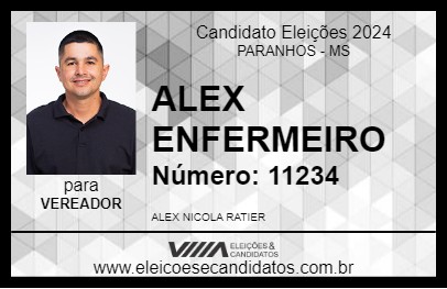 Candidato ALEX ENFERMEIRO 2024 - PARANHOS - Eleições