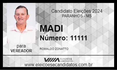 Candidato MADI 2024 - PARANHOS - Eleições