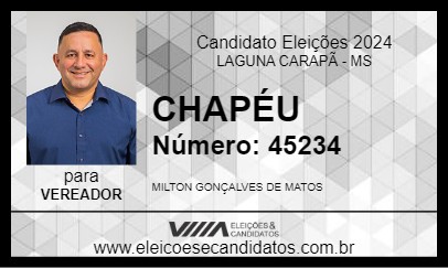 Candidato CHAPÉU 2024 - LAGUNA CARAPÃ - Eleições