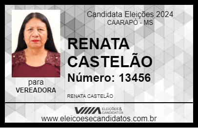 Candidato RENATA CASTELÃO 2024 - CAARAPÓ - Eleições