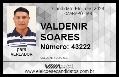 Candidato VALDENIR SOARES 2024 - CAARAPÓ - Eleições