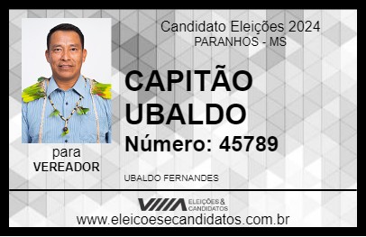 Candidato CAPITÃO UBALDO 2024 - PARANHOS - Eleições