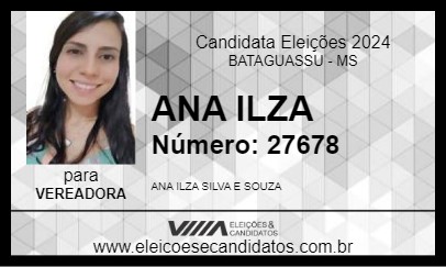 Candidato ANA ILZA 2024 - BATAGUASSU - Eleições