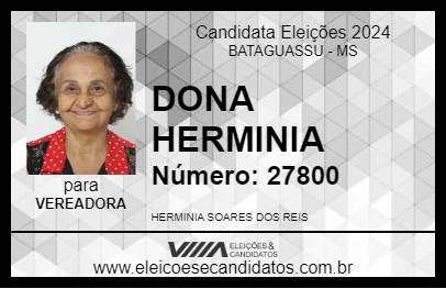 Candidato DONA HERMINIA 2024 - BATAGUASSU - Eleições