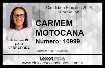 Candidato CARMEM MOTOCANA 2024 - SONORA - Eleições