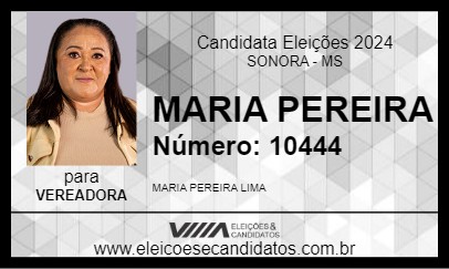 Candidato MARIA PEREIRA 2024 - SONORA - Eleições