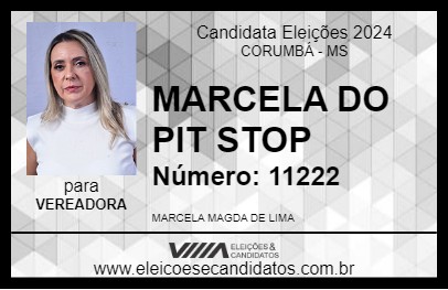 Candidato MARCELA DO PIT STOP 2024 - CORUMBÁ - Eleições