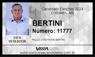 Candidato BERTINI 2024 - CORUMBÁ - Eleições