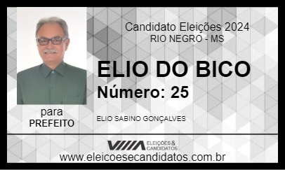 Candidato ELIO DO BICO 2024 - RIO NEGRO - Eleições