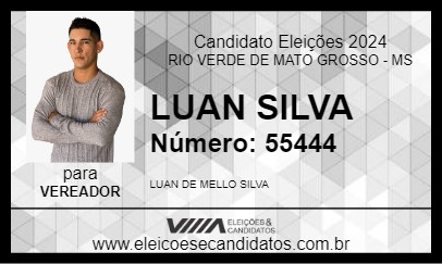 Candidato LUAN SILVA 2024 - RIO VERDE DE MATO GROSSO - Eleições