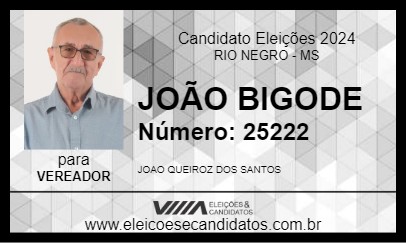 Candidato JOÃO BIGODE 2024 - RIO NEGRO - Eleições