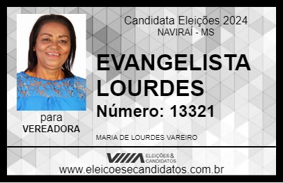 Candidato EVANGELISTA LOURDES 2024 - NAVIRAÍ - Eleições