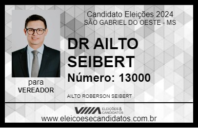 Candidato DR AILTO SEIBERT 2024 - SÃO GABRIEL DO OESTE - Eleições