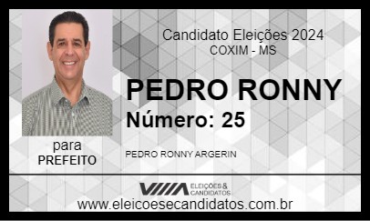 Candidato PEDRO RONNY 2024 - COXIM - Eleições