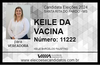 Candidato KEILE DA VACINA 2024 - SANTA RITA DO PARDO - Eleições