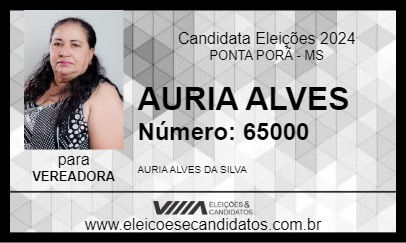 Candidato AURIA ALVES 2024 - PONTA PORÃ - Eleições