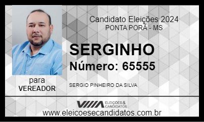 Candidato SERGINHO 2024 - PONTA PORÃ - Eleições