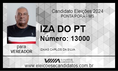 Candidato IZA DO PT 2024 - PONTA PORÃ - Eleições