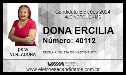 Candidato DONA ERCILIA 2024 - ALCINÓPOLIS - Eleições