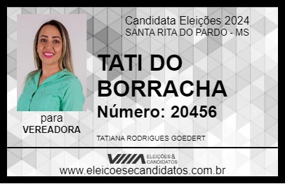 Candidato TATI DO BORRACHA 2024 - SANTA RITA DO PARDO - Eleições