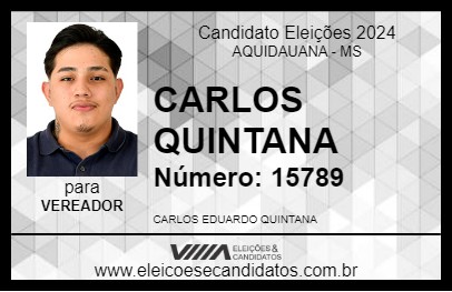 Candidato CARLOS QUINTANA 2024 - AQUIDAUANA - Eleições