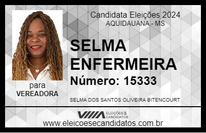 Candidato SELMA ENFERMEIRA 2024 - AQUIDAUANA - Eleições