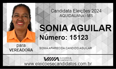 Candidato SONIA AGUILAR 2024 - AQUIDAUANA - Eleições