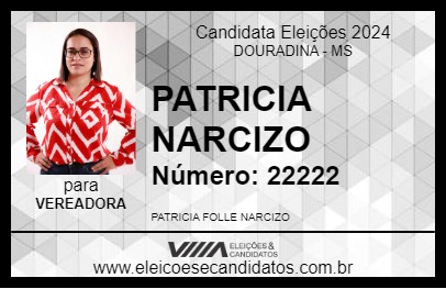 Candidato PATRICIA NARCIZO 2024 - DOURADINA - Eleições